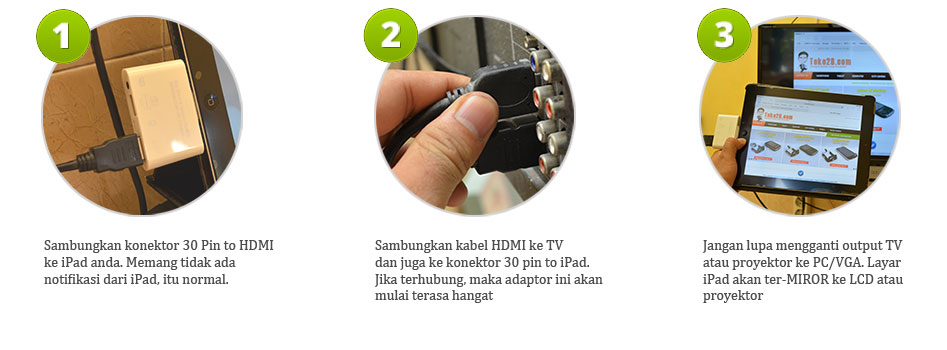 Cara menyambungkan ipad ke TV LED dengan HDMI