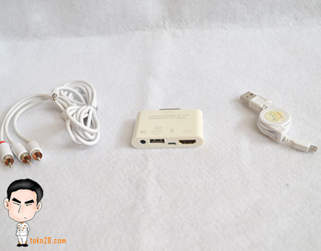 Kelengkapan kabel iPad 2 ke HDMI dan TV Analog