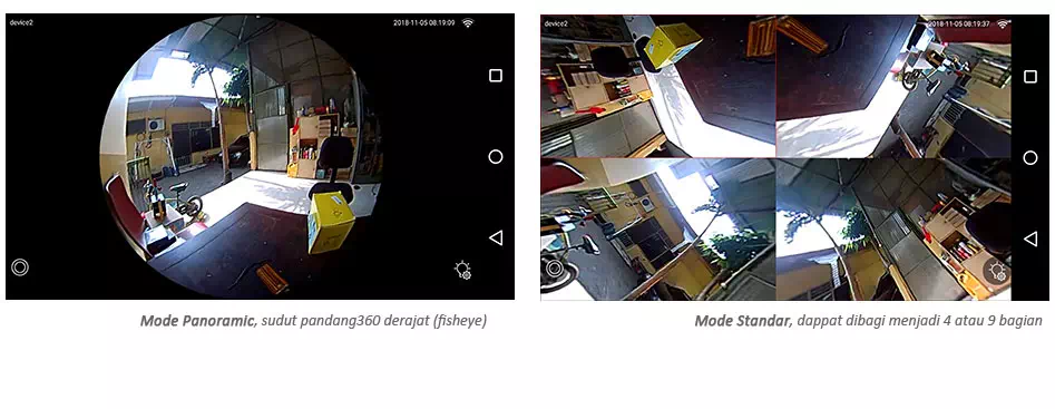 Contoh hasil gambar atau screenshot kamera cctv lampu 1,3Mp