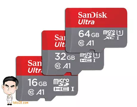 Micro SD Sandisk 16Gb Asli Garansi