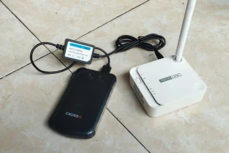 Power bank 12 volt untuk wifi router