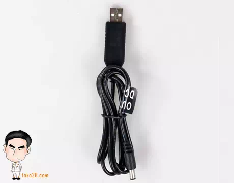 Kabel power USB ke Jack DC 5,5mm 12 Volt