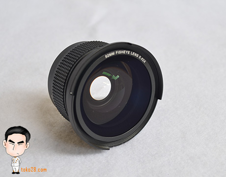 Lensa fisheye converter 52mm, bisa digunakan macro juga