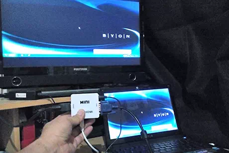 Cara konvert VGA ke HDMI dengan converter aktif murah