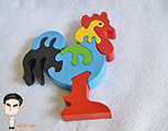 Mainan kuda edukatif puzzle, belajar bentuk dan warna