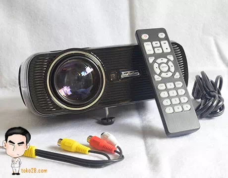 Proyektor Portable HDMI, RCA, VGA dan USB Media Player