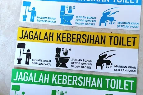 Sticker Jagalah Kebersihan Toilet Lengkap Surabaya