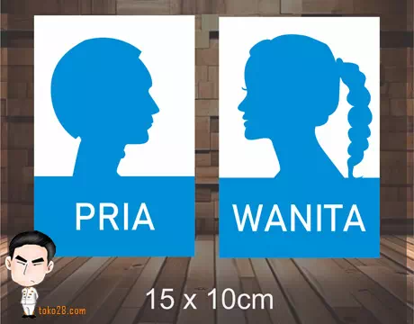 Sticker Toilet Pria dan toilet wanita murah