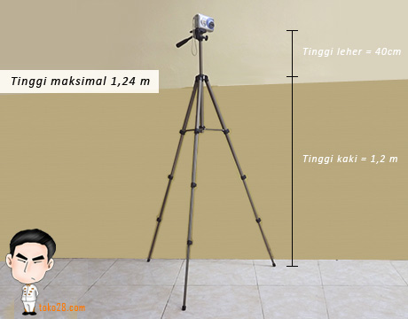 tripod kamera tinggi 2 meter